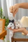 Very precious plush toy, flower dress, dog pendant - Schnauzer style premium machine doll, wedding gift, birthday present Specification image